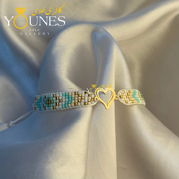 دستبند میوکی قلب لیزری طلا